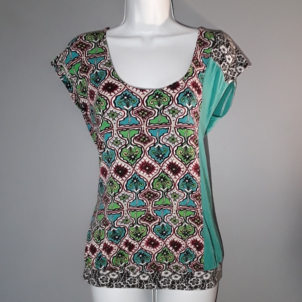 Anthropologie ett twa silk road mosaic top, S